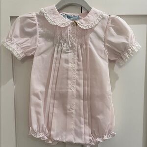 Feltman Brothers Baby Pink Bubble with Lace Detail 9M NWT